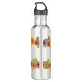  Bloemen Hebreeuws gepersonaliseerd Waterfles (Achterkant)