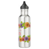  Bloemen Hebreeuws gepersonaliseerd Waterfles (Rechts)