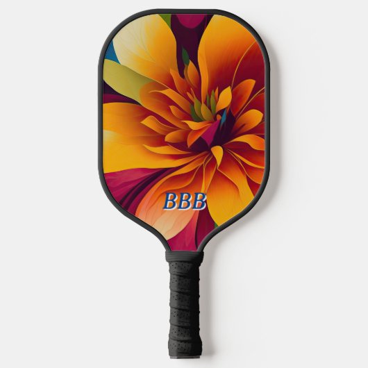 Bloemen Hedendaagse Moderne Kunst Pickleball Paddle (Voorkant)