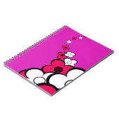 Bloemen Heet Roze Wit Notitieboek (Linkerzijde)