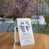 Bloemen Heilig Kruis begrafenisfoto dank u Bedankkaart