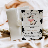 Bloemen Heilige Koe Baby Meisje Douche Boho Kaart