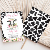 Bloemen Heilige Koe Baby shower Kaart