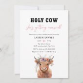 Bloemen Heilige Koe Western Cowgirl Vrijgezellenfe Kaart (Voorkant)