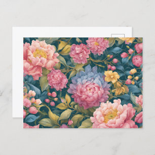 Bloemen Heldere kleurrijke bloemen Briefkaart