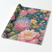 Bloemen Heldere kleurrijke bloemen Cadeaupapier (Uitgerold)