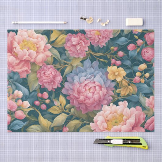 Bloemen Heldere kleurrijke bloemen Tissuepapier (Craft)