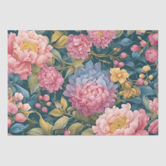 Bloemen Heldere kleurrijke bloemen Tissuepapier (Voorkant)