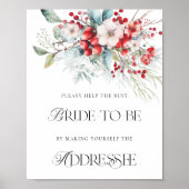 Bloemen helpen de drukke bruid adres en envelop poster (Voorkant)