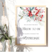 Bloemen helpen de drukke bruid adres en envelop poster