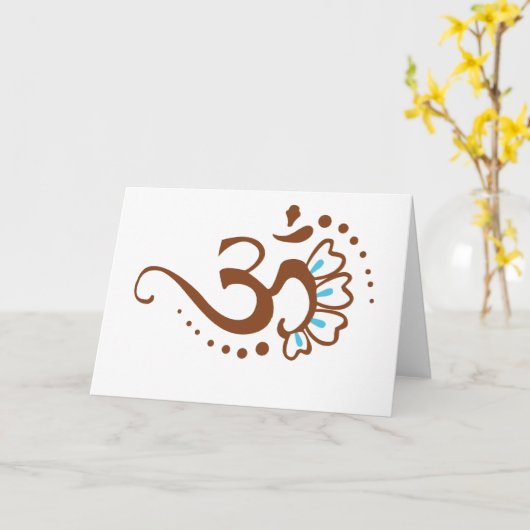 Bloemen Henna Om Kaart (Gele Bloem)