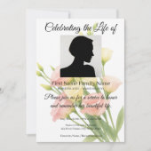Bloemen herdenkingsuitnodiging kaart (Voorkant)