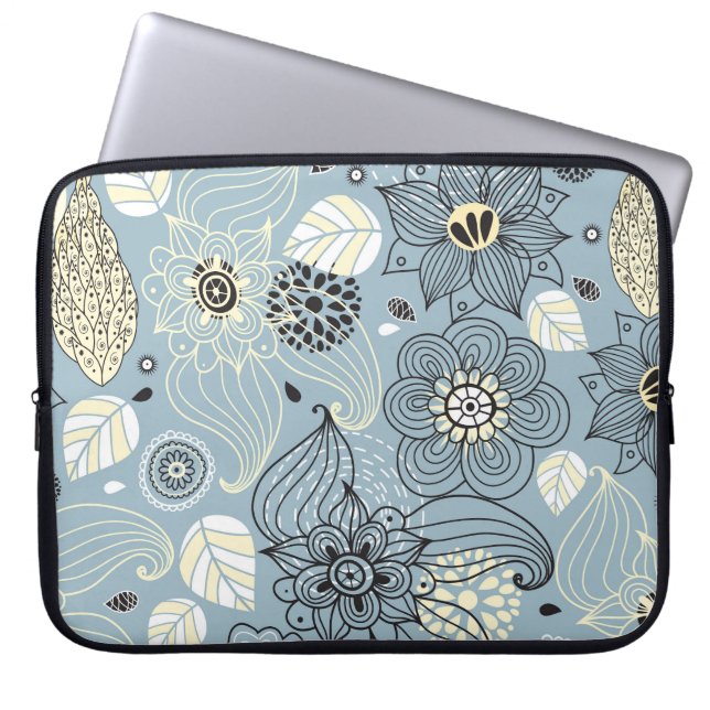 Bloemen herfst: Elegant seizoensgebonden ontwerp Laptop Sleeve (Voorkant)