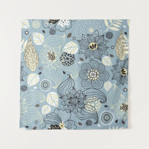 Bloemen herfst: Elegant seizoensgebonden ontwerp Wandkleed