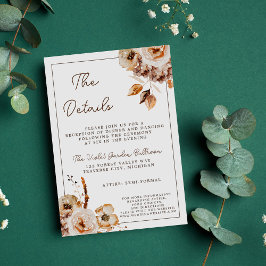  Bloemen Herfst Gedroogde Bloemen Huwelijk Informatiekaartje