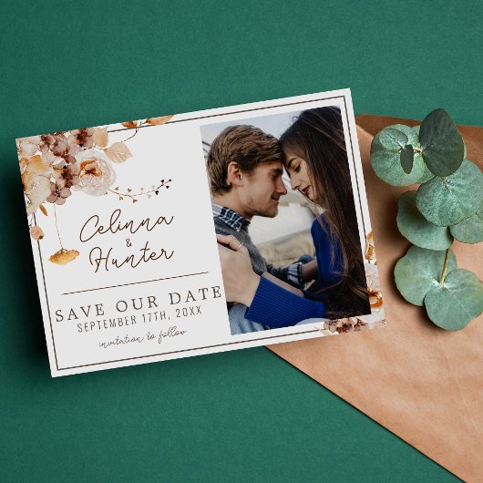  Bloemen Herfst Gedroogde Bloemen Waterverf Save The Date