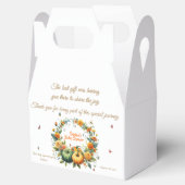 Bloemen Herfst Groen Sinaasappel Pompoen Baby show Bedankdoosjes (Geopend)