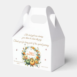 Bloemen Herfst Groen Sinaasappel Pompoen Baby show Bedankdoosjes