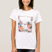 Bloemen Herfst Halloween T-shirt (Voorkant)