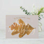Bloemen herfst herfst bladeren gelukkig Thanksgivi Feestdagenkaart (Staand voorkant)