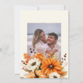 Bloemen herfst herfst bruiloft kaart (Achterkant)