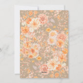 Bloemen Herfst Herfst Happy Thanksgiving Foto Feestdagenkaart (Achterkant)