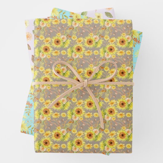 Bloemen Herfst Herfst Verjaardag Baby shower Bruil Inpakpapier Vel (In situ)