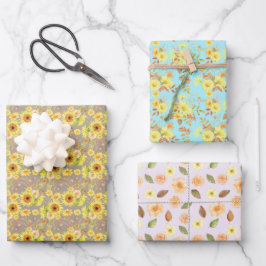 Bloemen Herfst Herfst Verjaardag Baby shower Bruil Inpakpapier Vel