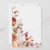 Bloemen Herfst in Liefde Baby shower Kaart (Achterkant)