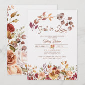 Bloemen Herfst in Liefde Baby shower Kaart (Voorkant / Achterkant)