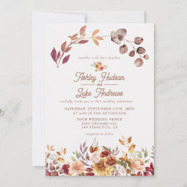 Bloemen Herfst in Liefde Boho Herfst Botanische br Kaart