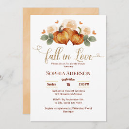 Bloemen Herfst In Liefde Pompoen Hart Vrijgezellen Kaart