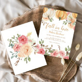 Bloemen Herfst In Liefde Pompoen Vrijgezellenfeest Kaart