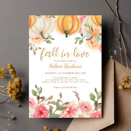 Bloemen Herfst In Liefde Pompoen Vrijgezellenfeest Kaart