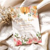 Bloemen Herfst In Liefde Pompoen Vrijgezellenfeest Kaart