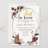 Bloemen Herfst in Liefde Pompoen Vrijgezellenfeest Kaart (Voorkant)