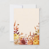 Bloemen Herfst in Liefde Trouwfoto Save the Date Kaart (Achterkant)