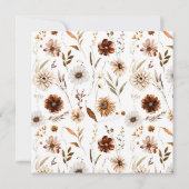 Bloemen Herfst In Love Boho Krans Vrijgezellenfees Kaart (Achterkant)