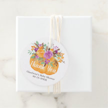 Bloemen herfst Kleine pompoen waterverf dank u