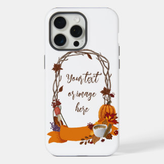 Bloemen Herfst krans herfstbloemen bladeren iPhone 15 Pro Max Case