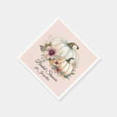 Bloemen Herfst Leaf Pompoen Blush Roze Vrijgezelle Servet (Hoek)