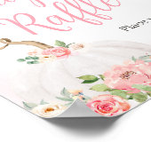Bloemen Herfst Pompoen Baby shower Luier Raffle Poster (Hoek)