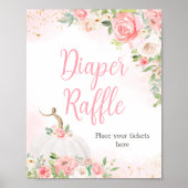 Bloemen Herfst Pompoen Baby shower Luier Raffle Poster (Voorkant)