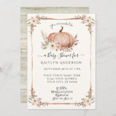 Bloemen Herfst Pompoen Botanische Waterverf Baby (Voorkant / Achterkant)