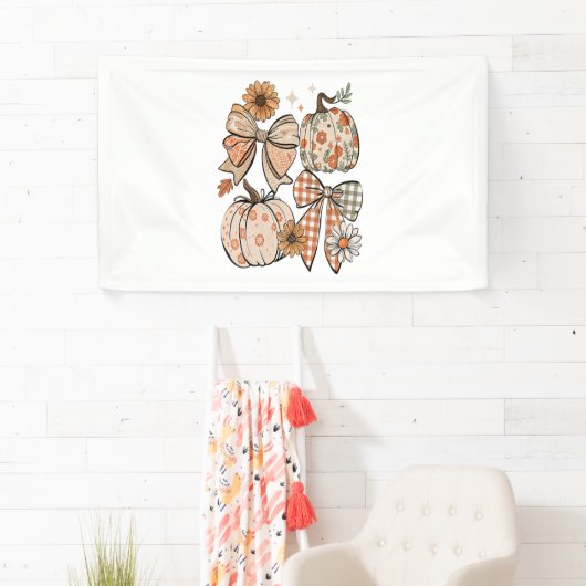 Bloemen Herfst Pompoen Coquette Boho Herfst Bow Spandoek (Insitu)