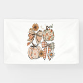 Bloemen Herfst Pompoen Coquette Boho Herfst Bow Spandoek (Horizontaal)