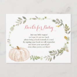 Bloemen Herfst Pompoen Greenery Baby shower Boeken Briefkaart