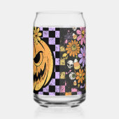 Bloemen Herfst Pompoen Halloween Blikvorm Glas (Links)