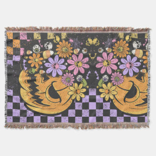 Bloemen Herfst Pompoen Halloween Deken