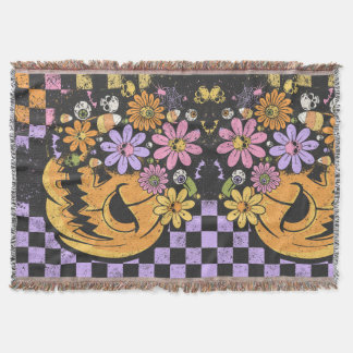 Bloemen Herfst Pompoen Halloween Deken